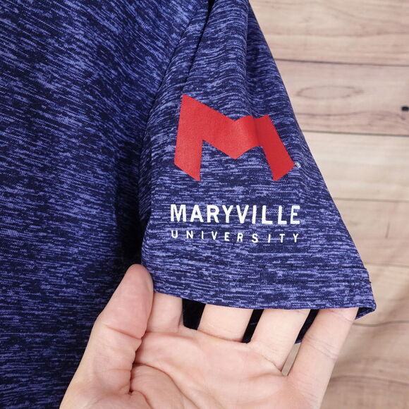 ST LOUIS CARDINALS STL BLUE POLYESTER ACTIVE SGA STADIUM GIVEAWAY T-SHIRT SZ XL - Picture 3 of 6